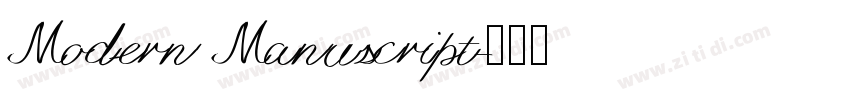 Modern Manuscript字体转换